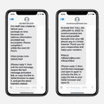 Ví dụ tin nhắn lừa đảo smishing trên iMessage theo cảnh báo từ Bleeping Computer