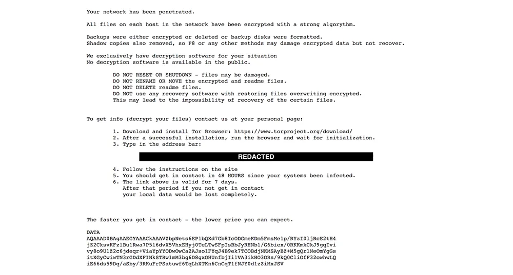 Ví dụ về thông báo đòi tiền chuộc (ransomware) năm 2024