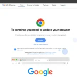 Ví dụ về trang thông báo cập nhật Google Chrome giả mạo được hacker sử dụng để lừa người dùng cài mã độc
