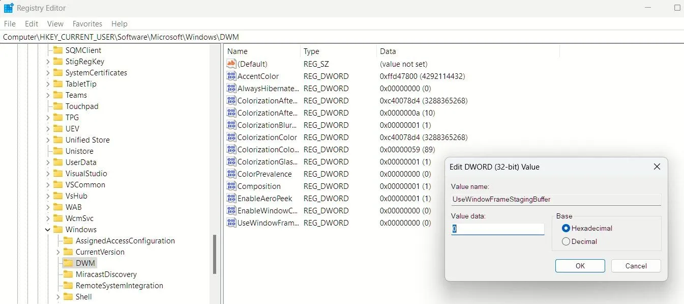 Vô hiệu hóa tính năng góc bo tròn cho cửa sổ ứng dụng trên Windows 11