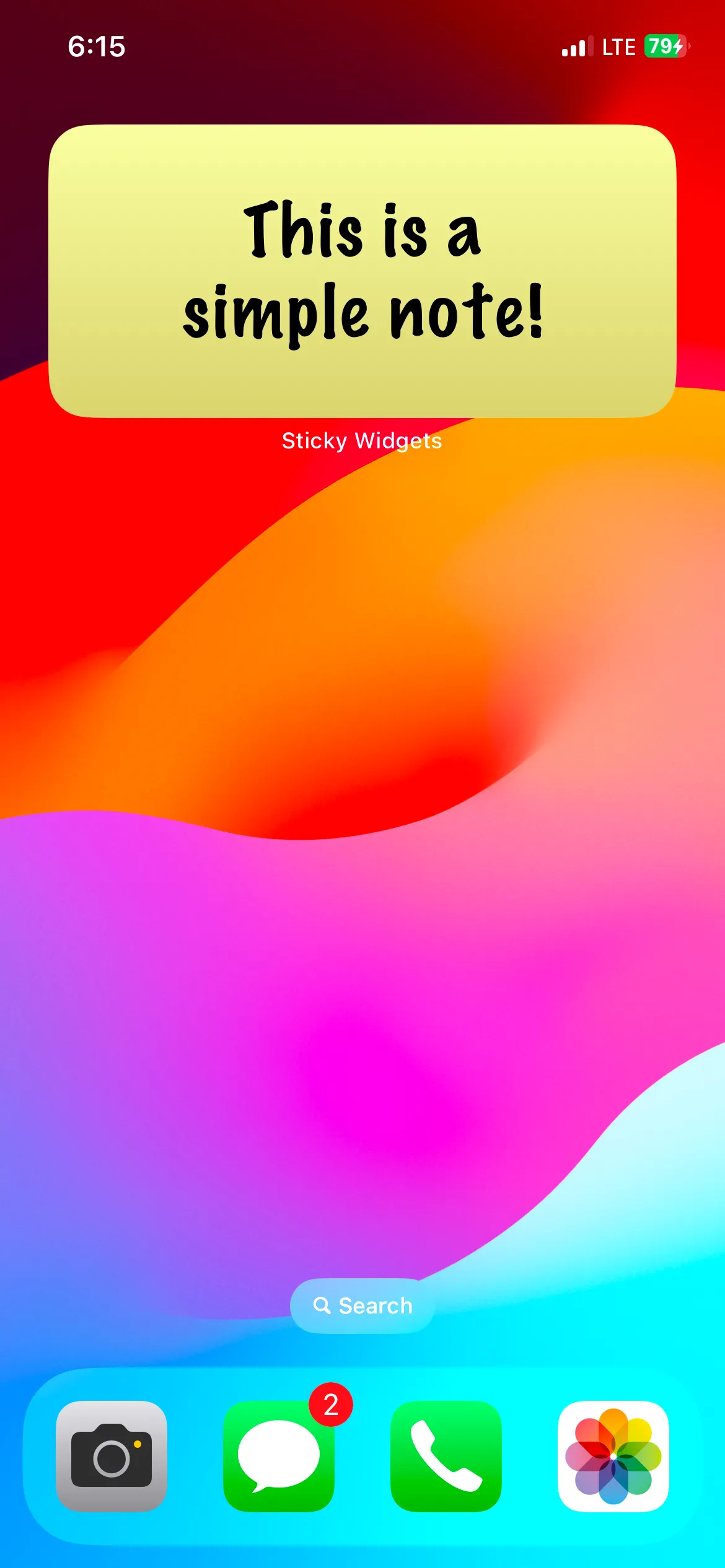 Widget Sticky Widgets cho phép dán ghi chú trực tiếp lên màn hình chính iPhone