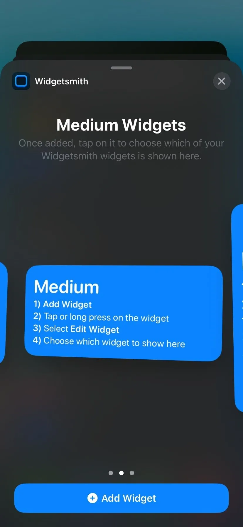 Widget Widgetsmith đa dạng kích thước trên màn hình chính iPhone