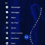 Xem trước danh sách ứng dụng tối giản theo chữ cái trên Niagara Launcher