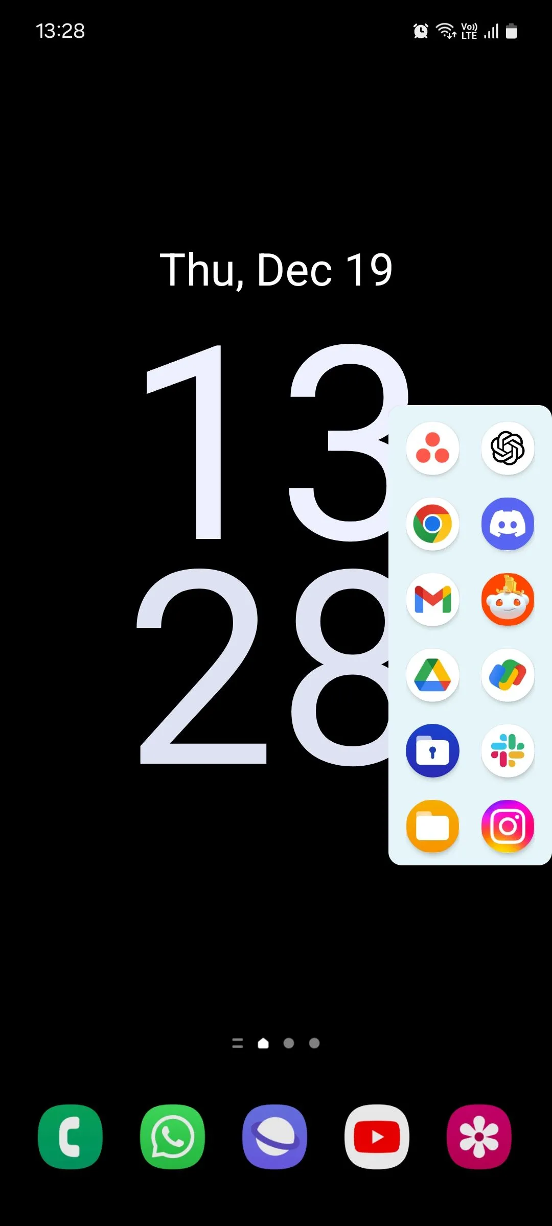 Xem trước ứng dụng Side Bar trên màn hình chính Android, hiển thị thanh truy cập nhanh giúp đa nhiệm tiện lợi