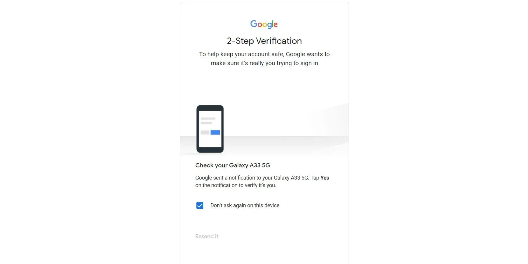 Yêu cầu đăng nhập xác thực hai yếu tố (2FA) qua Gmail